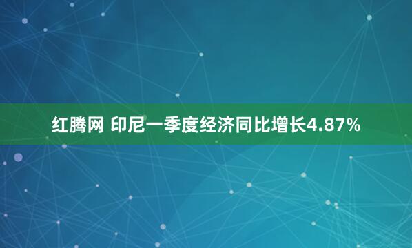 红腾网 印尼一季度经济同比增长4.87%